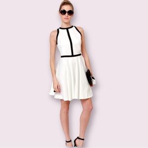 BB Dakota Jamila White/Black Textured Mini Dress Size 4